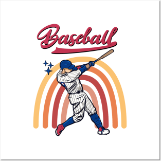 Take october retro baseball design Posters and Art